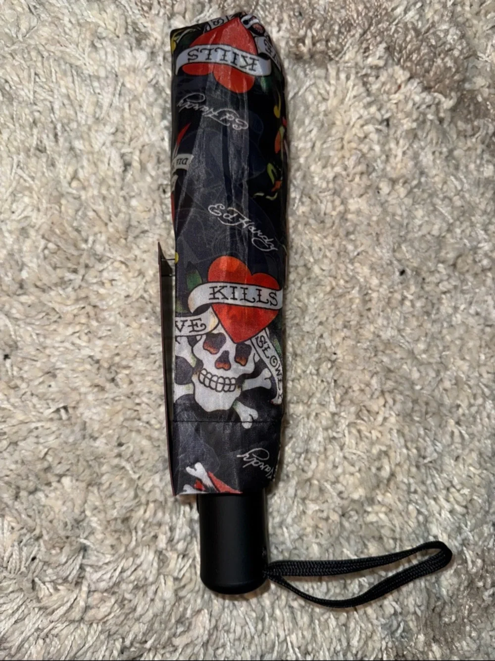 NWT Ed Hardy Auto Open/Close Compact Umbrella - Picture 1 of 3